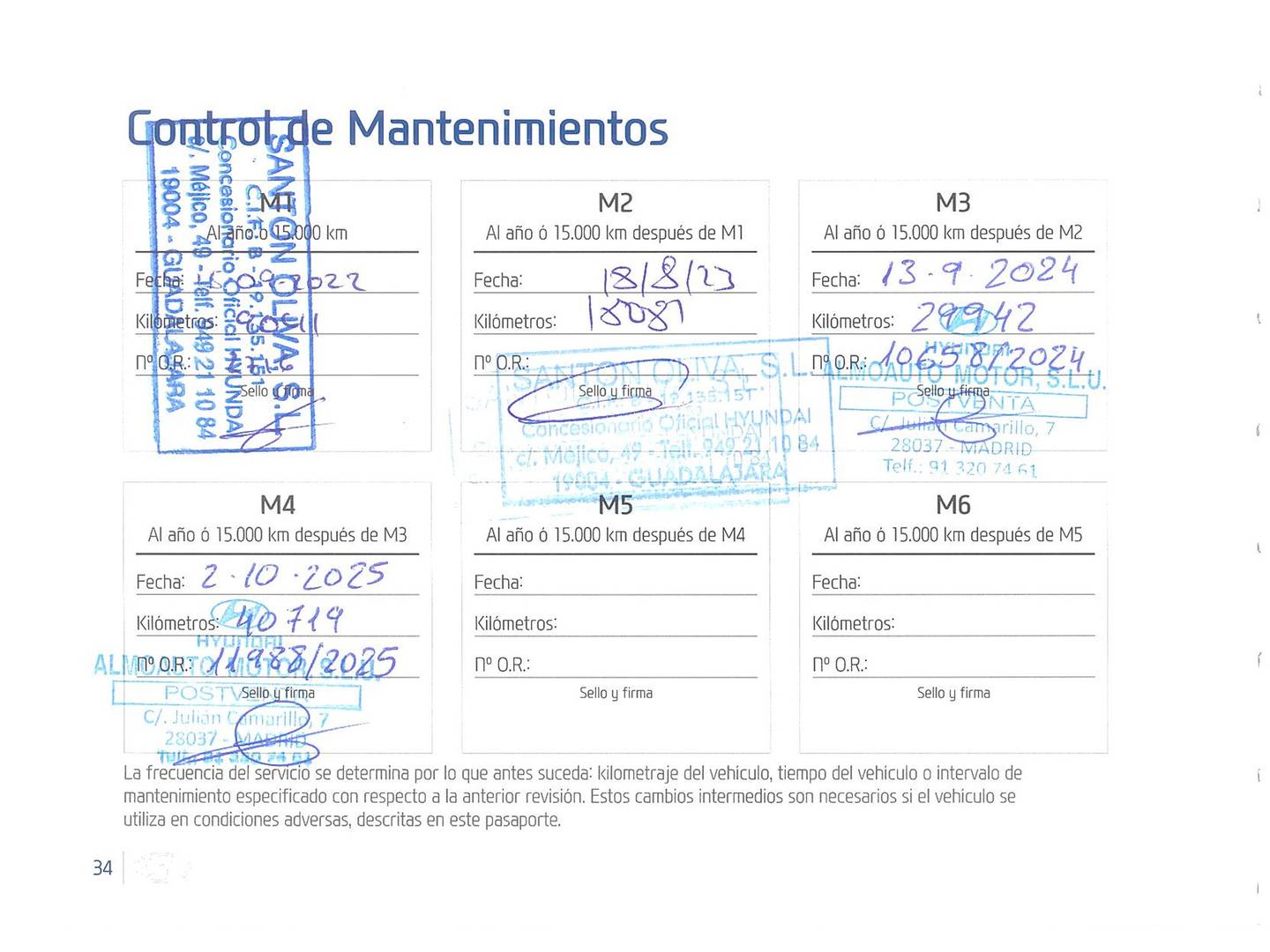 Foto del mantenimiento del Hyundai i30 Hyundai i30 1.0 TGDI 48V Klass (120 CV)
