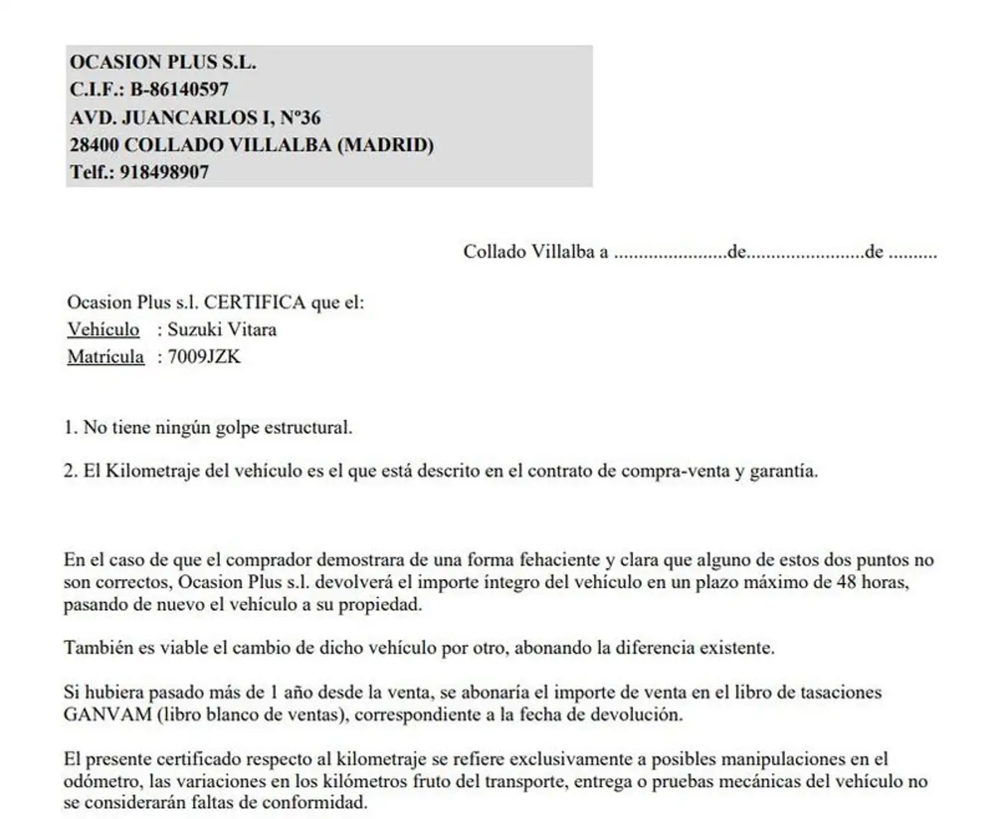 Certificado