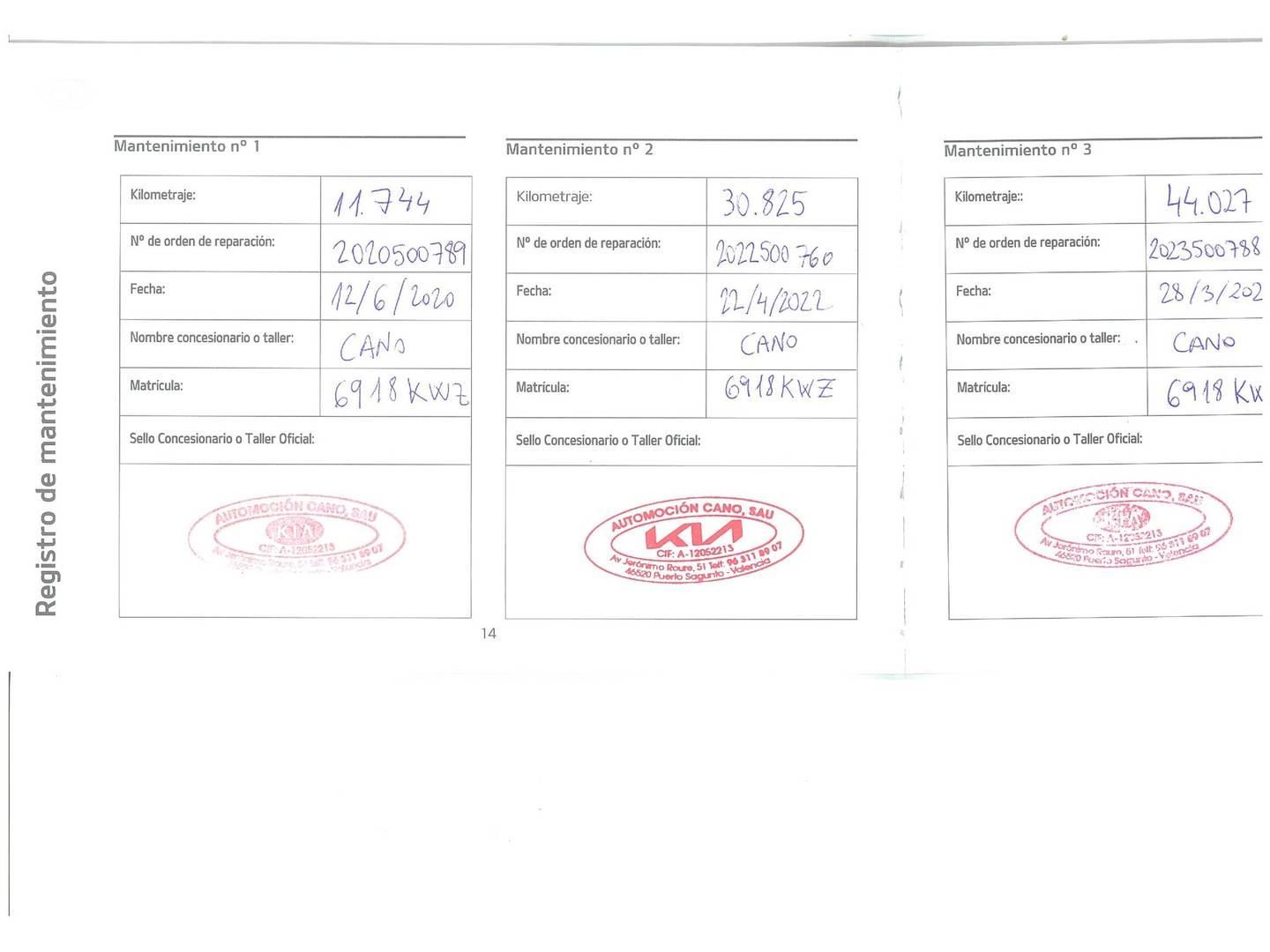 Foto del mantenimiento del KIA Ceed KIA Ceed 1.4 T-GDi GT Line (140 CV)