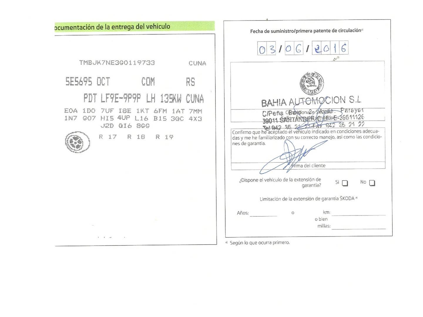 Foto del mantenimiento del Skoda Octavia Skoda Octavia Combi 2.0 TDI RS (184 CV)