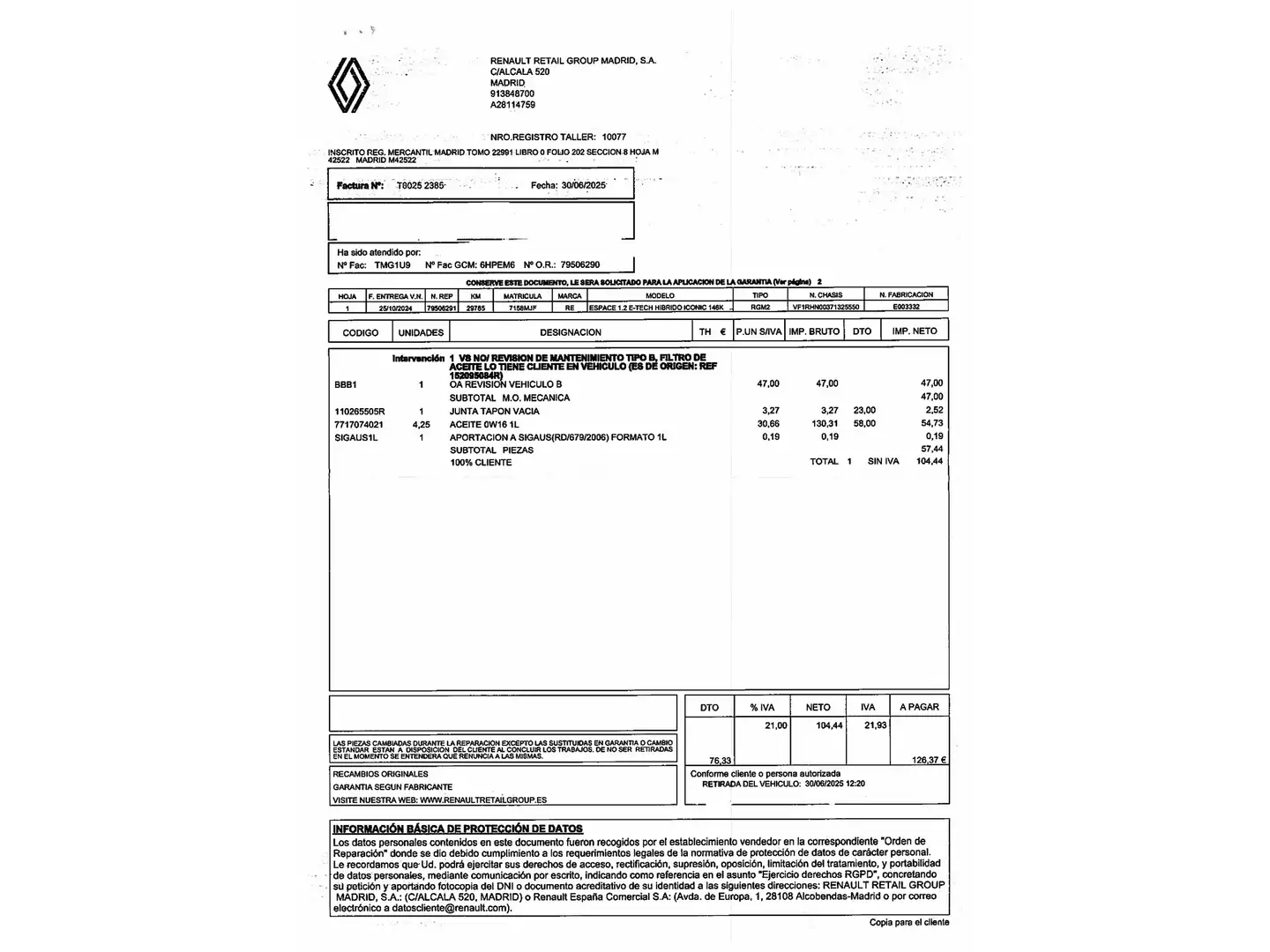 Foto Renault Espace Renault Espace E-Tech 200 full hybrid Iconic (200 CV) 7 Plazas