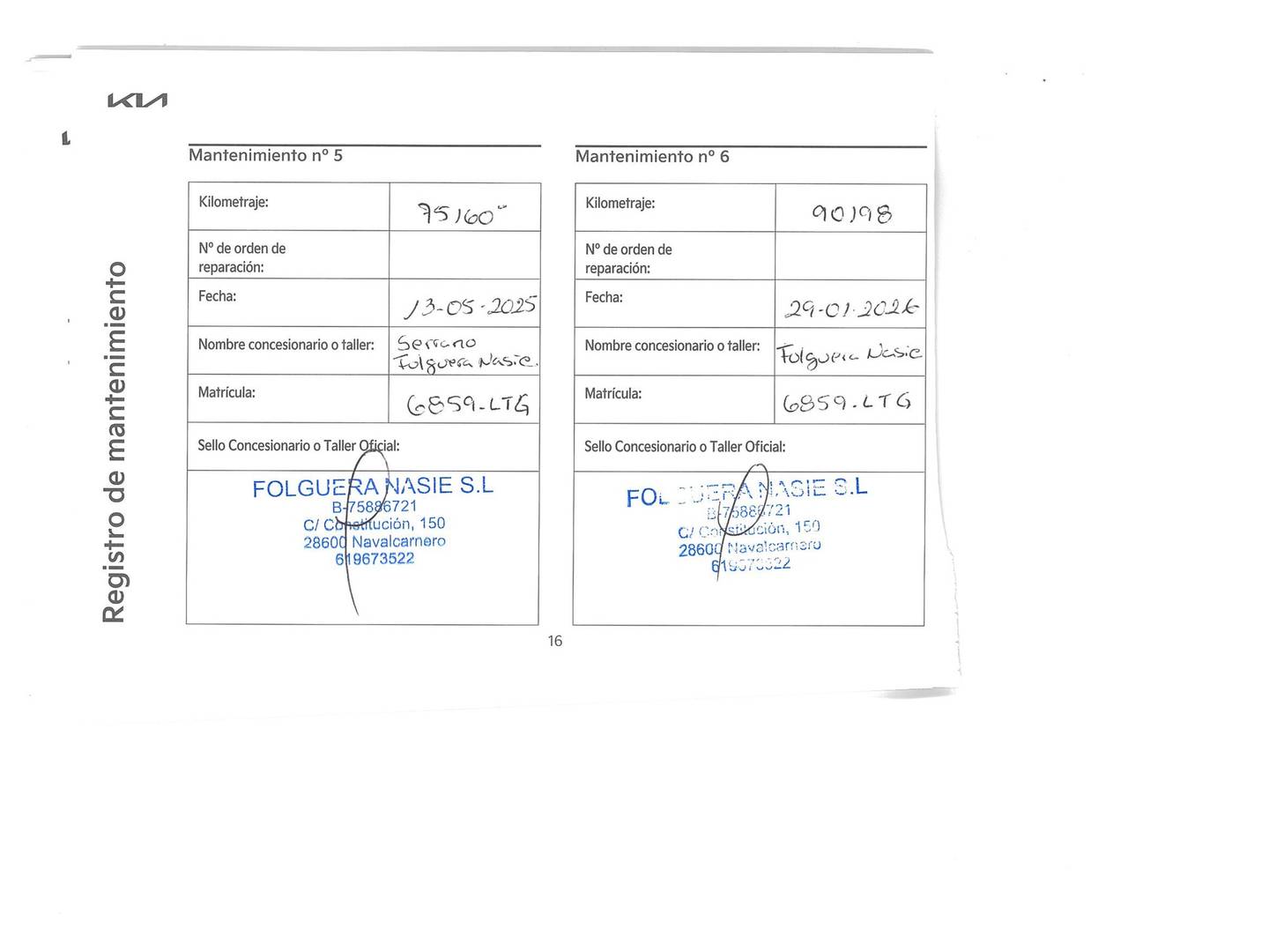 Foto del mantenimiento del KIA Ceed KIA Ceed 1.0 T-GDi Tech (120 CV)