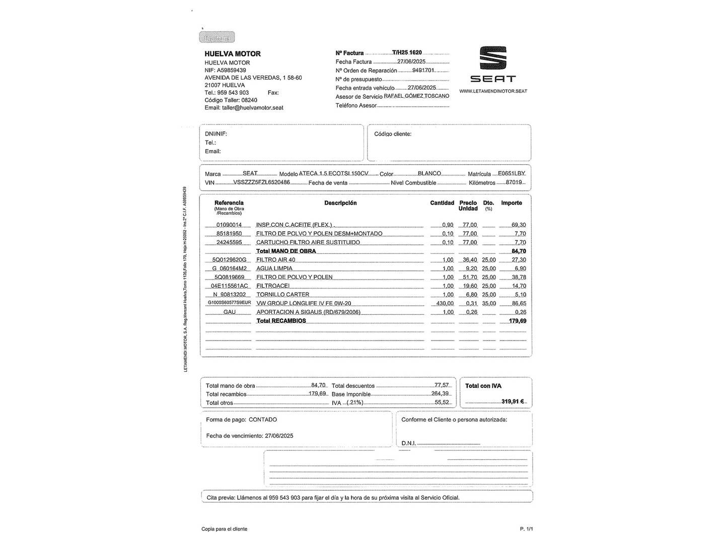 Foto Seat Ateca SEAT Ateca 1.5 TSI S&S FR Edition DSG (150 CV)