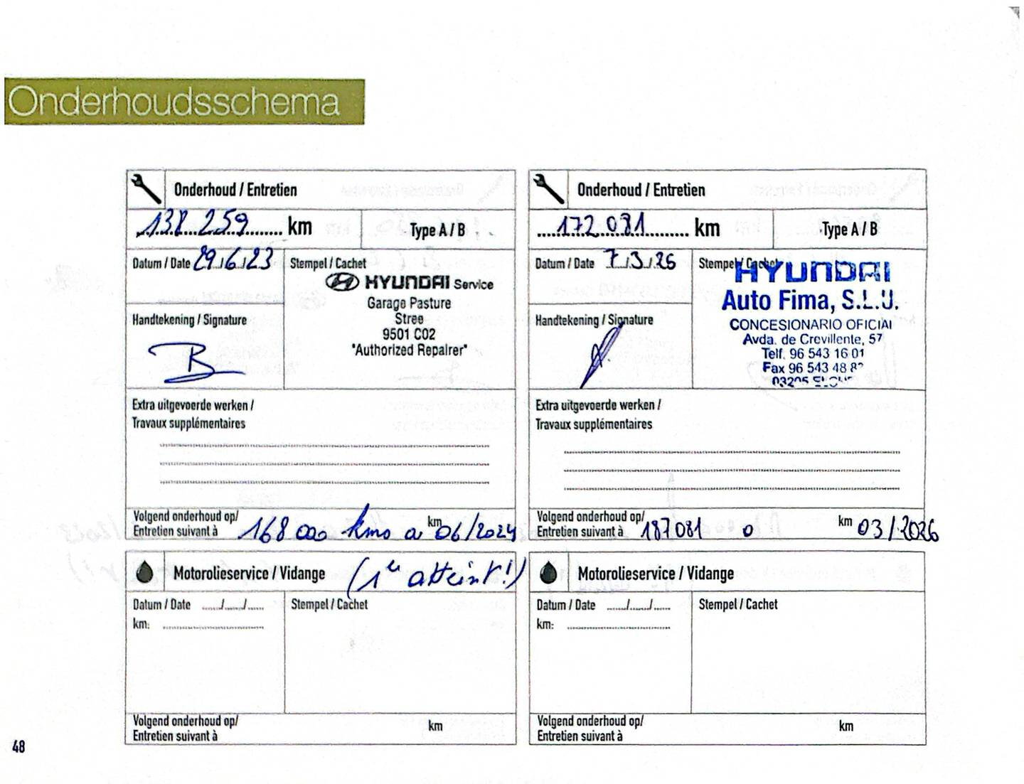 Foto del mantenimiento del Hyundai Tucson Hyundai Tucson 1.7 CRDI BlueDrive Tecno 4x2 (115 CV)