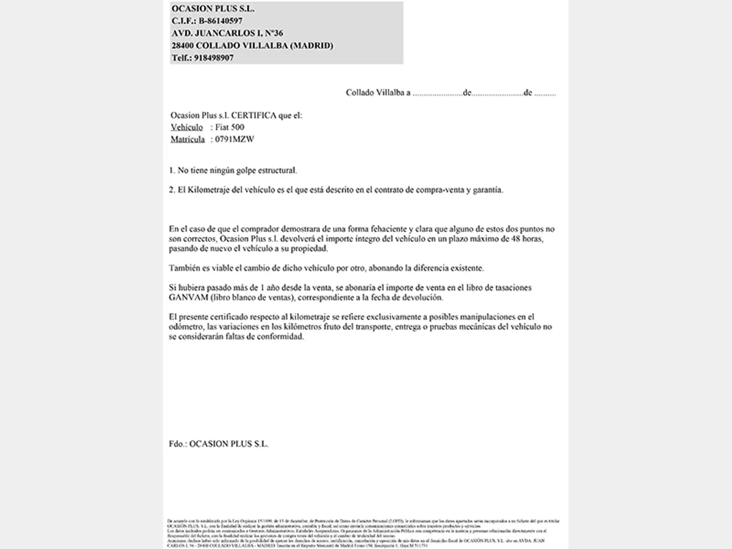 Certificado