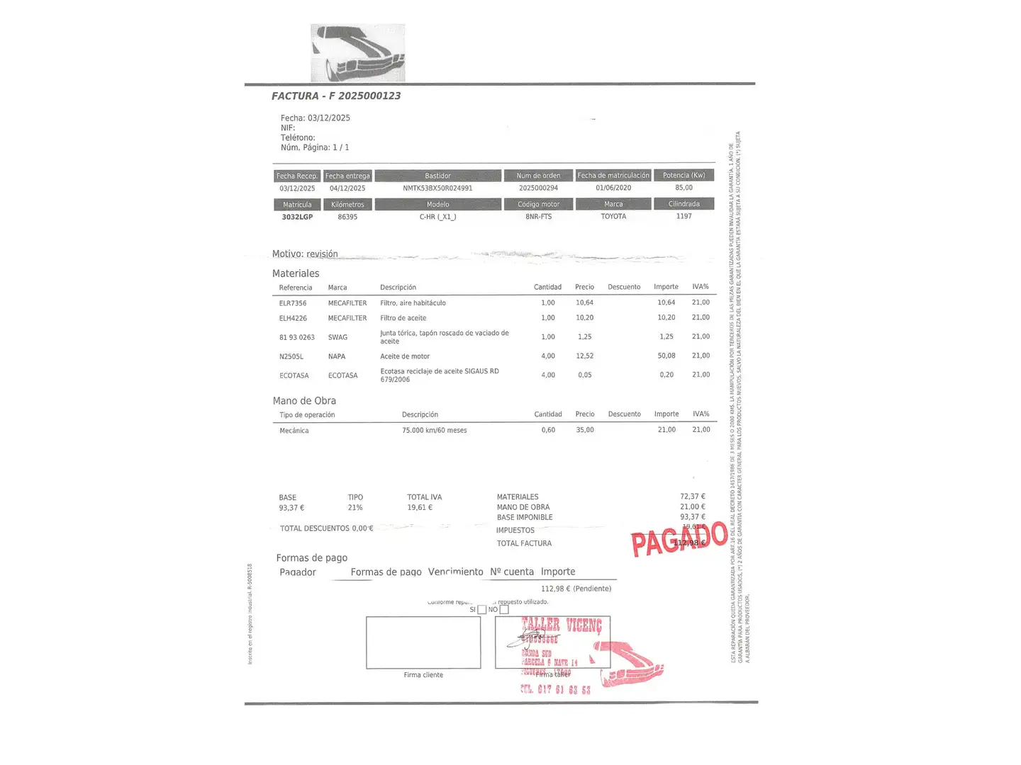 Foto Toyota C-HR Toyota C-HR 180H Kaji Edition (184 CV)