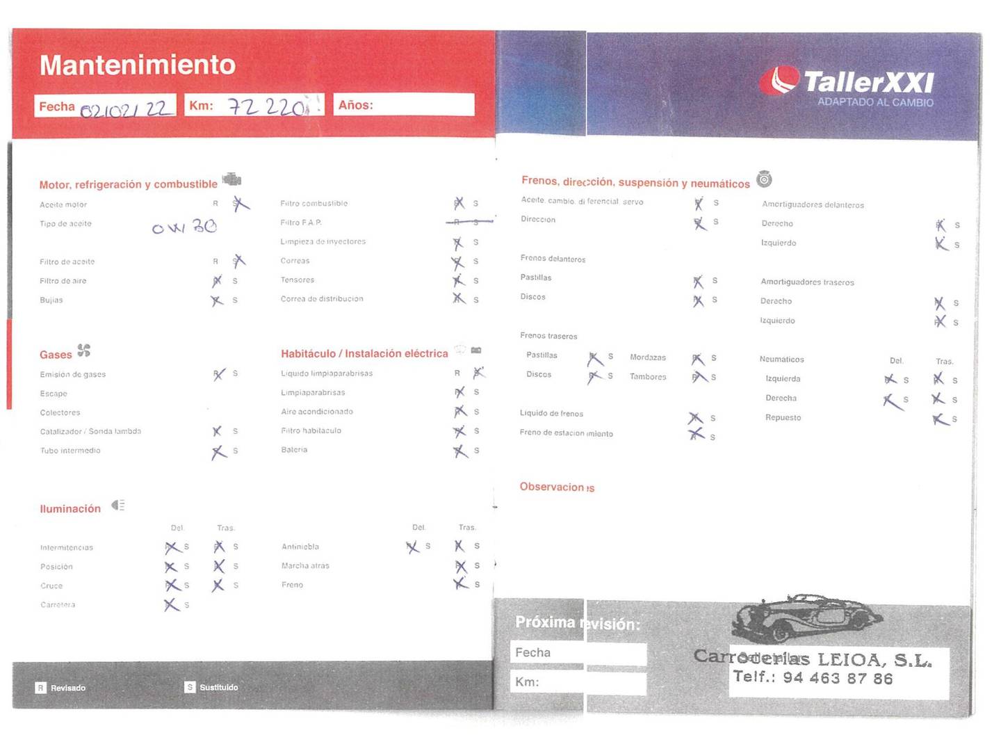 Foto del mantenimiento del Citroën Grand C4 Picasso Citroën Grand C4 Picasso PureTech 130 S&S 6v Seduction (130 CV) 7 Plazas
