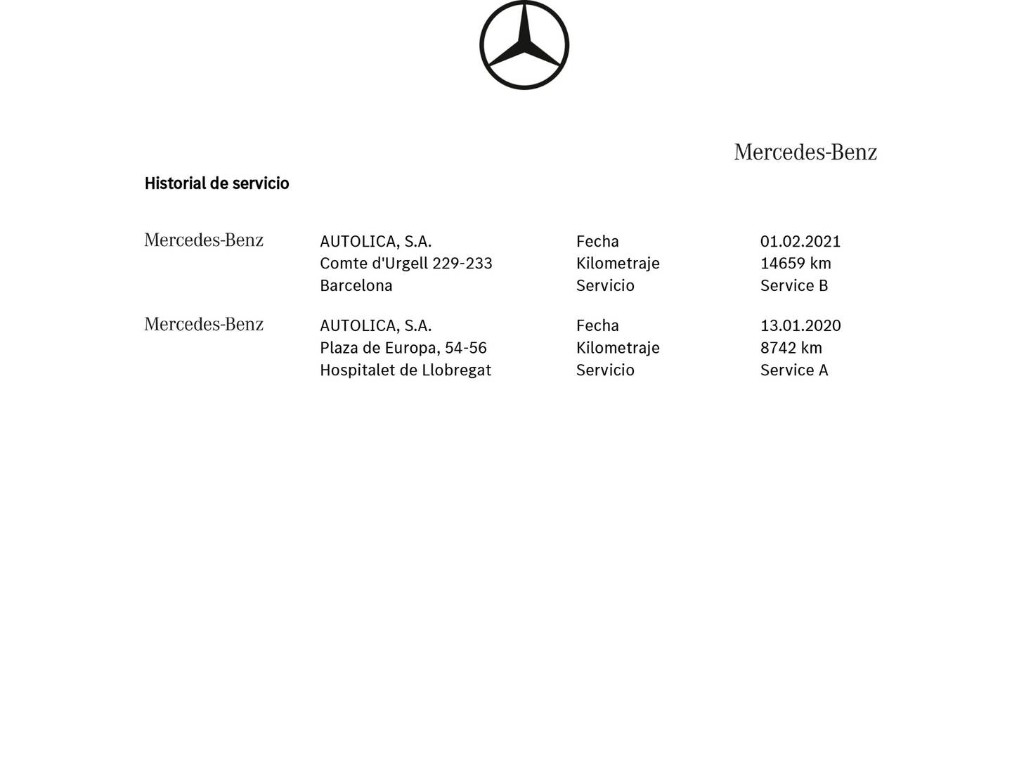 Foto del mantenimiento del Mercedes GLA Mercedes GLA 180 (122 CV) Pack AMG
