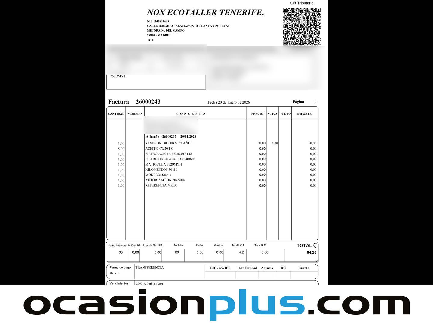 Foto del mantenimiento del KIA XCeed KIA XCeed 1.0 T-GDi Drive (100 CV)
