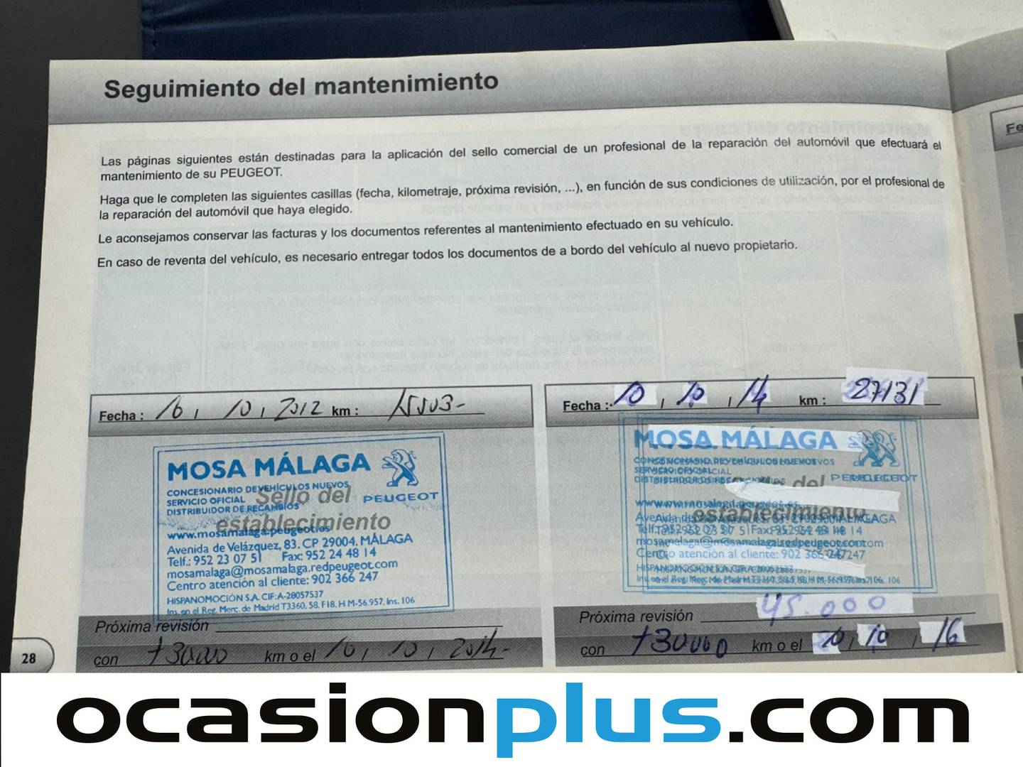 Foto del mantenimiento del Peugeot 206 + Peugeot 206+ 1.4 HDI (70 CV)