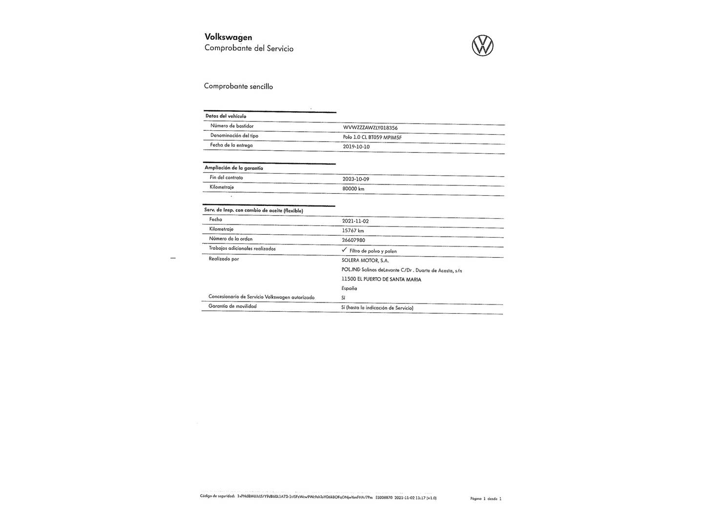 Foto Volkswagen Polo Volkswagen Polo Advance 1.0 (80 CV)