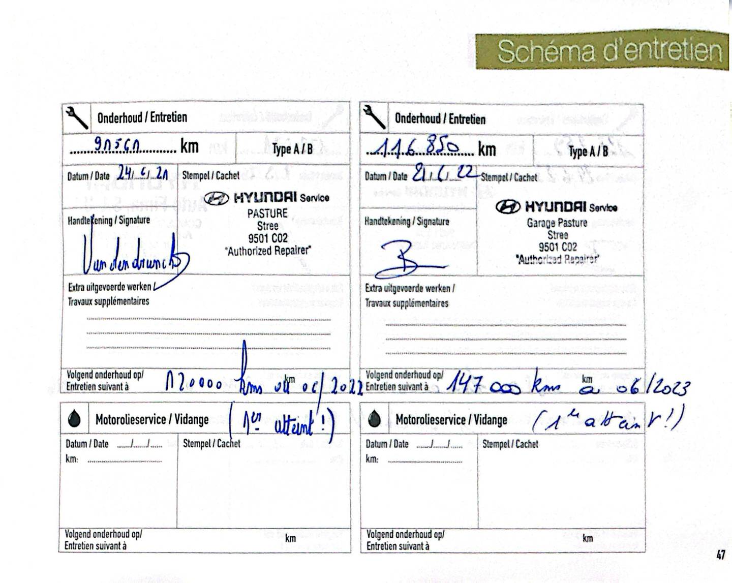 Foto del mantenimiento del Hyundai Tucson Hyundai Tucson 1.7 CRDI BlueDrive Tecno 4x2 (115 CV)