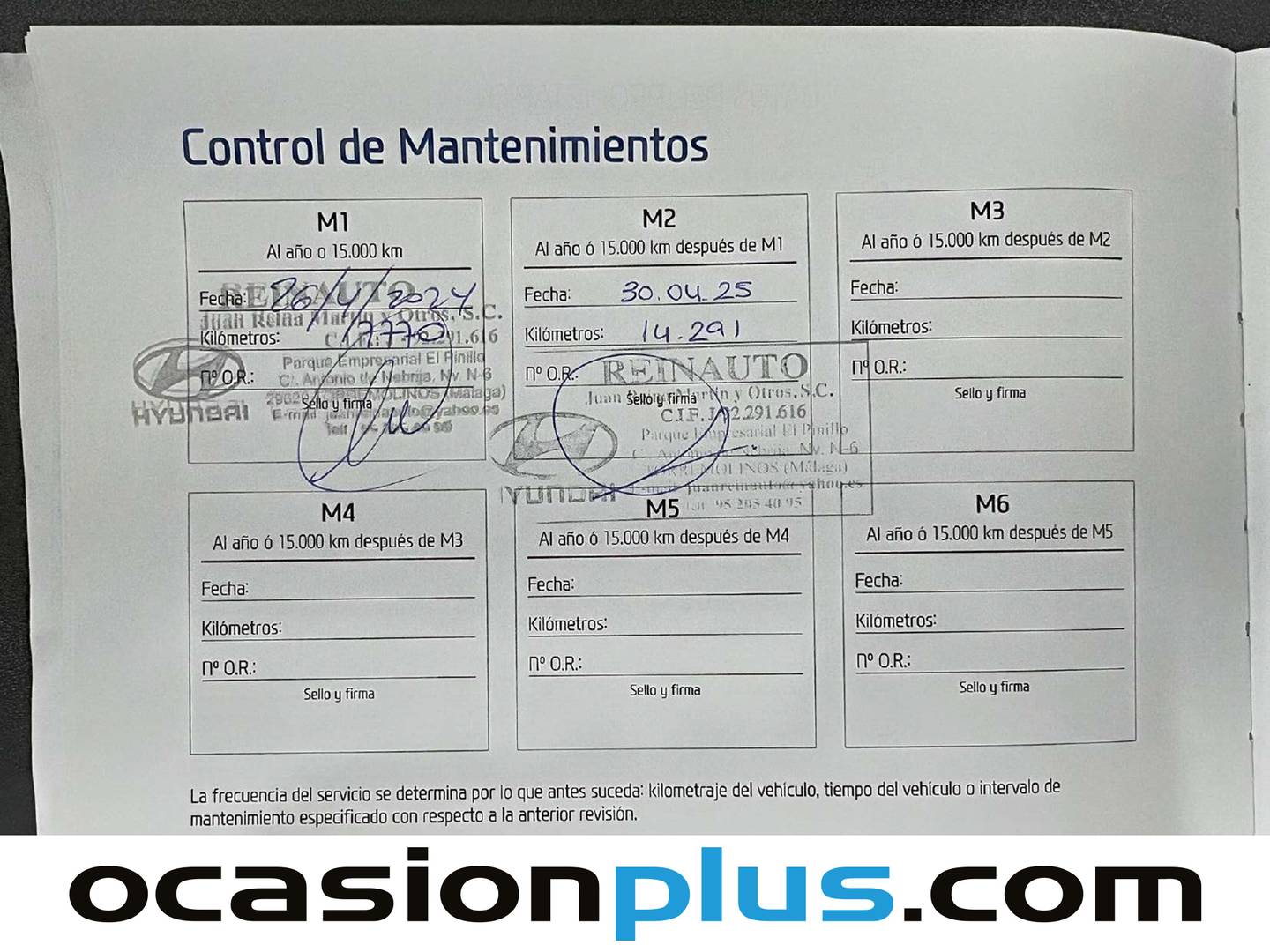 Foto del mantenimiento del Hyundai i30 Hyundai i30 1.0 TGDI N-Line 30 Aniversario  (120 CV)