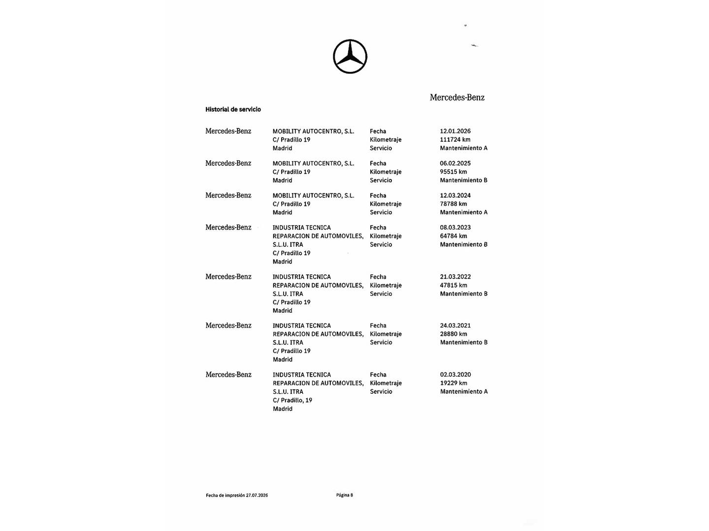 Foto del mantenimiento del Mercedes Clase C Mercedes Clase C 220 d (194 CV) Pack AMG