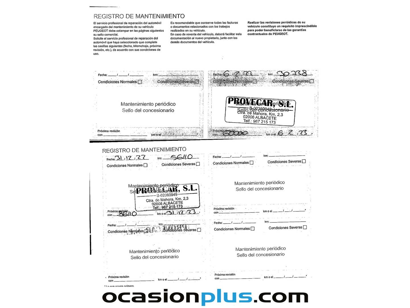 Foto del mantenimiento del Peugeot Rifter Peugeot Rifter BlueHDi 130 GT Standard (130 CV)