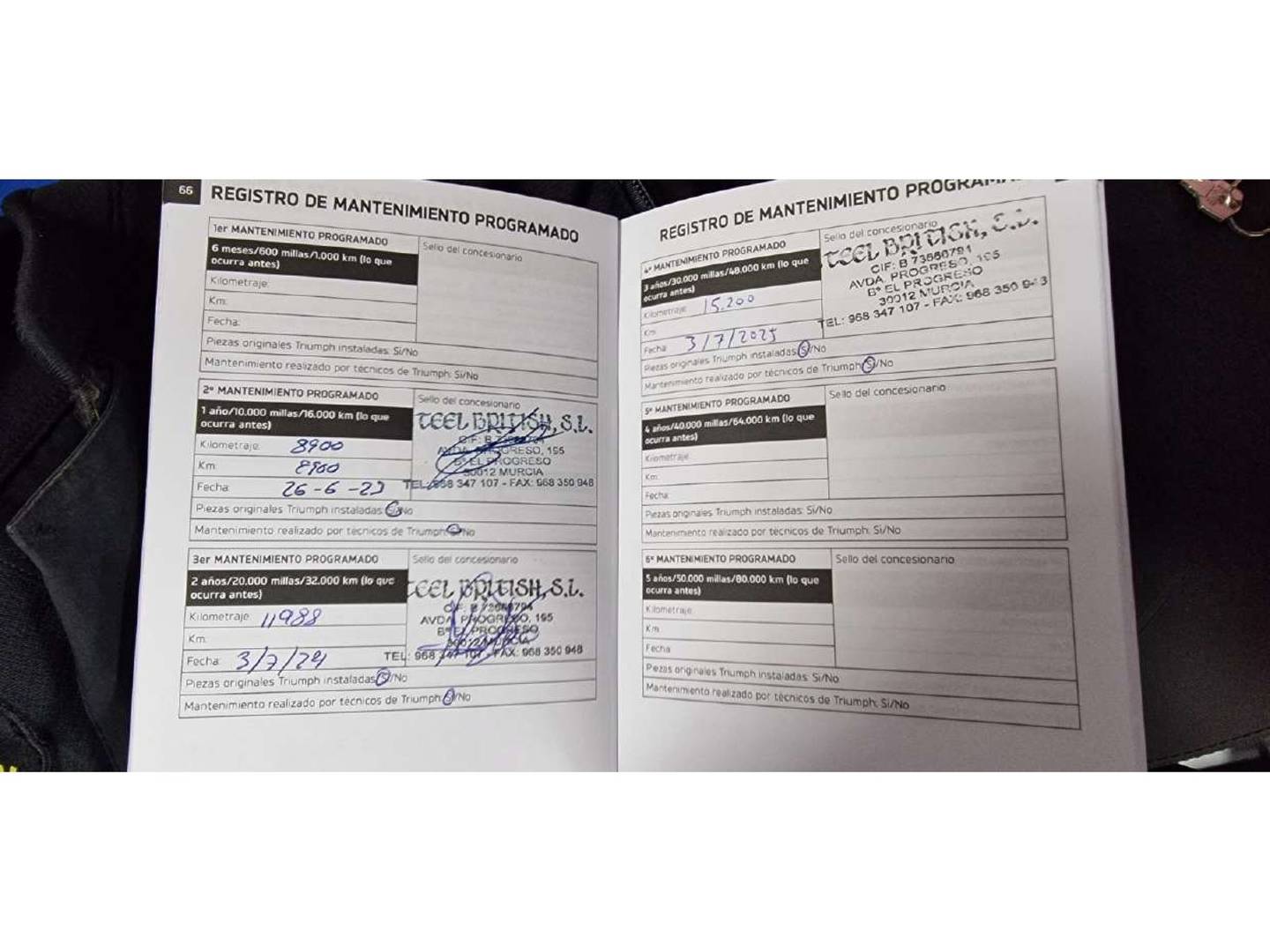 Foto del mantenimiento del Triumph Tiger 1200 GT Triumph Tiger 1200 GT (150 CV)