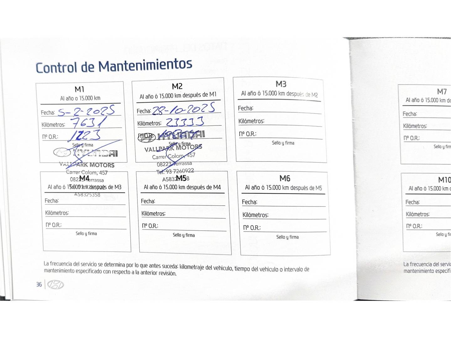 Foto del mantenimiento del Hyundai i10 Hyundai i10 1.2 N Line (84 CV)