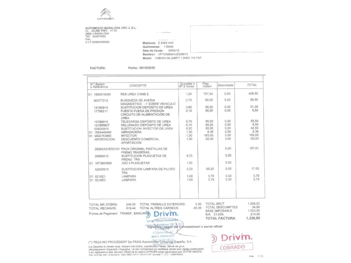 Foto Citroën Jumpy Citroen Jumpy Combi BlueHDi 115 Confort Talla M (115 CV)