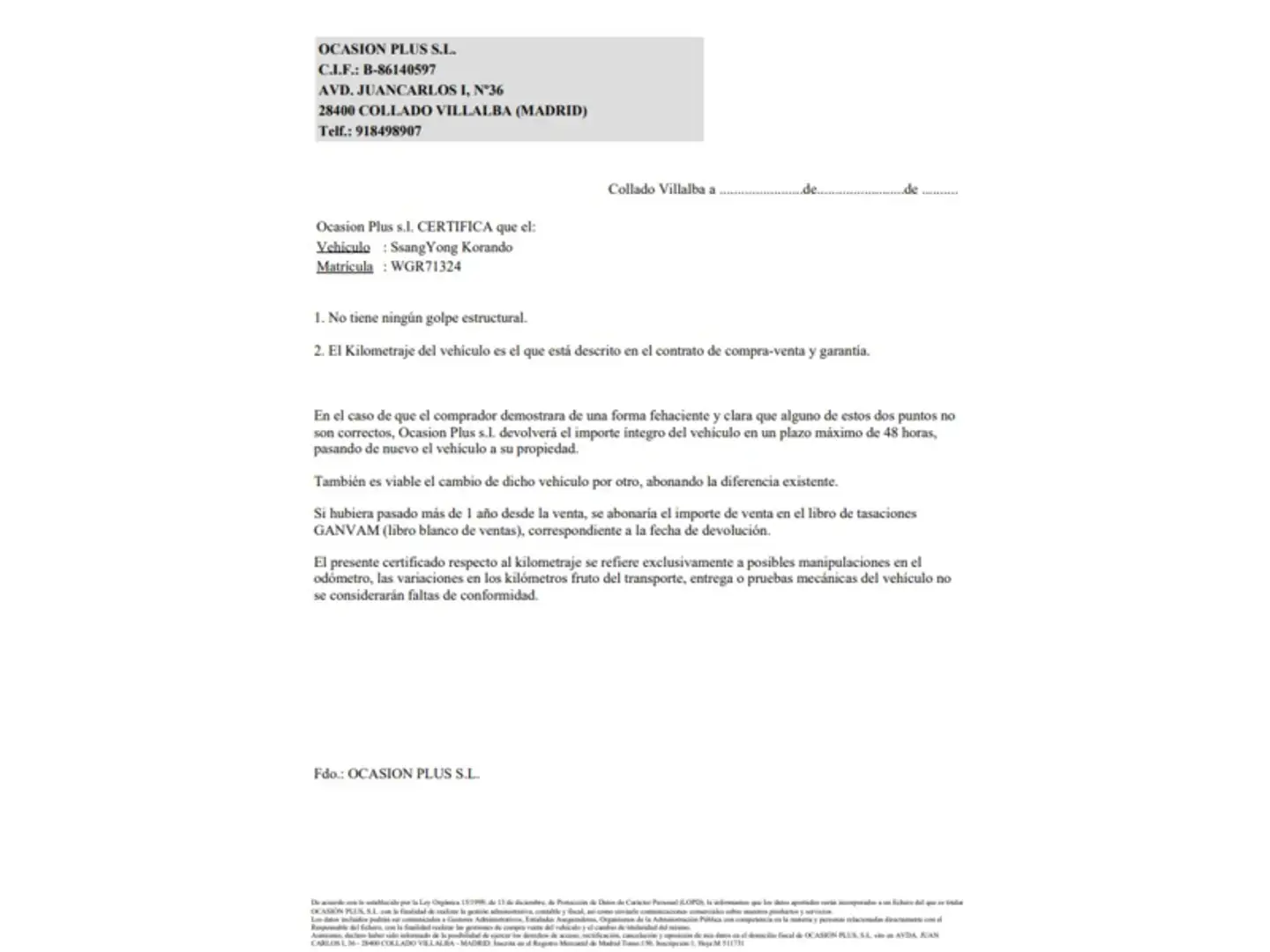 Certificado
