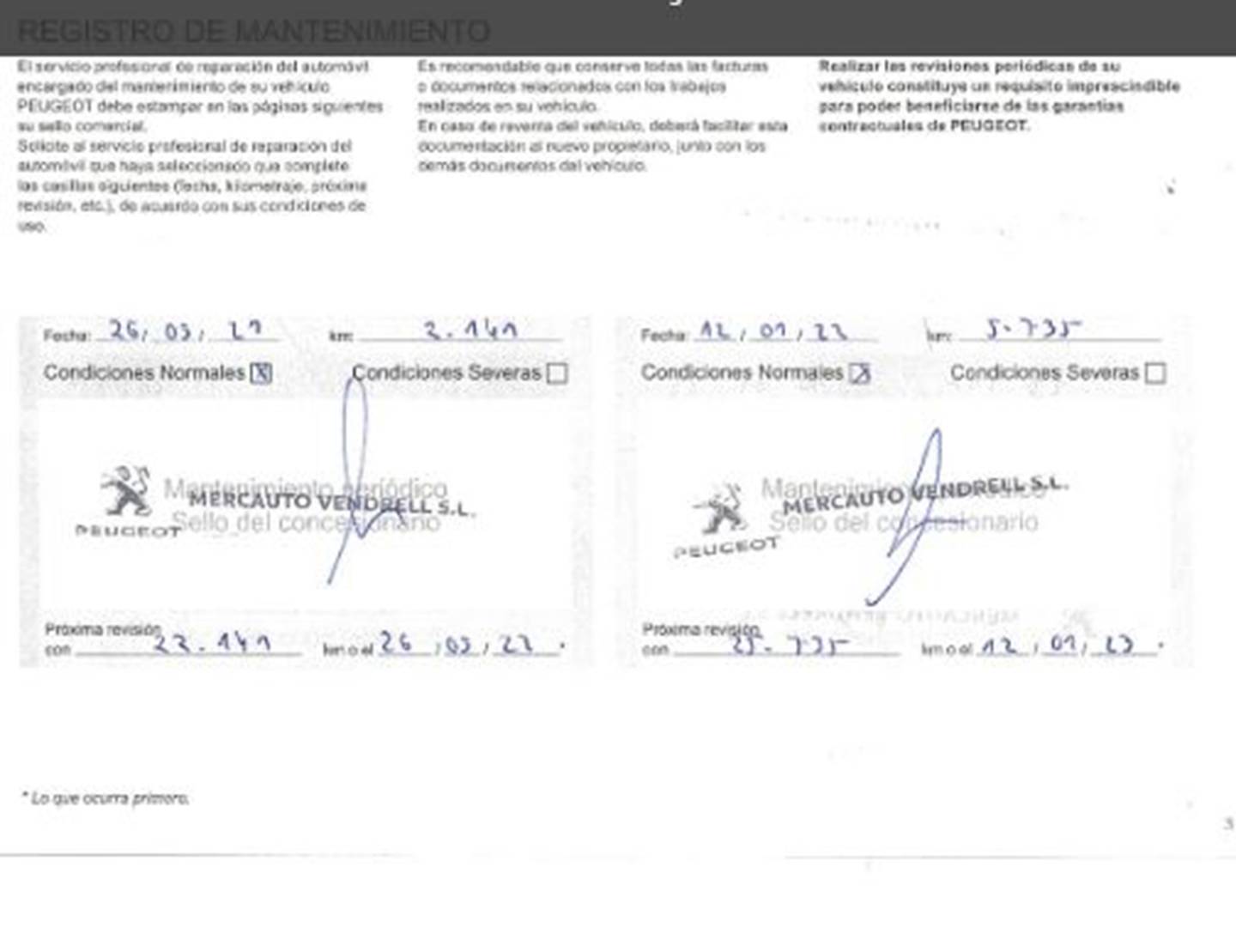 Foto del mantenimiento del Peugeot 208 Peugeot 208 PureTech 100 S&S GT Line EAT8 (100 CV)