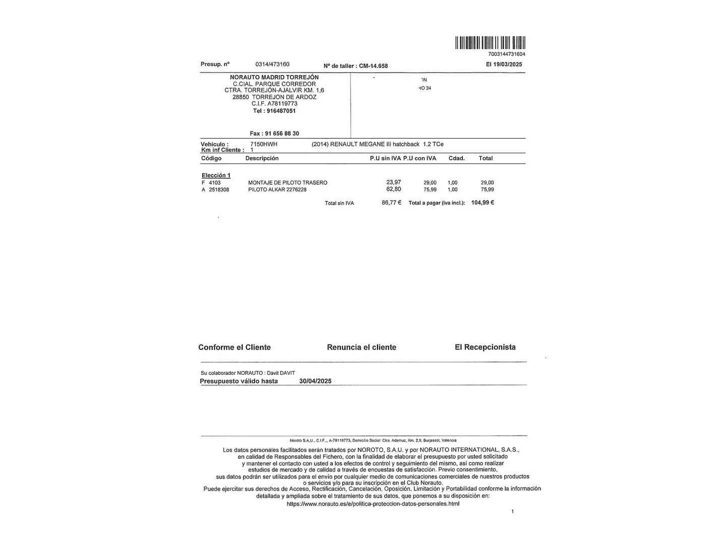Foto Renault Mégane Renault Megane Life Energy TCe  (115 CV)