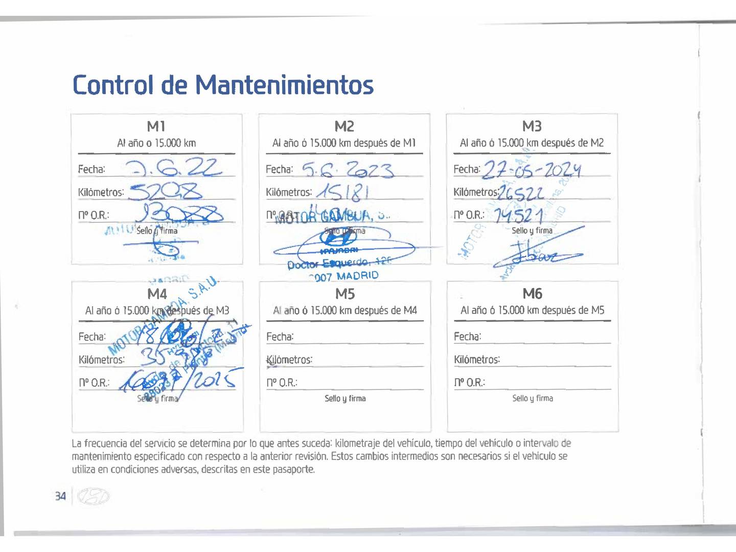 Foto del mantenimiento del Hyundai i30 Hyundai i30 1.0 TGDI 48V Klass (120 CV)