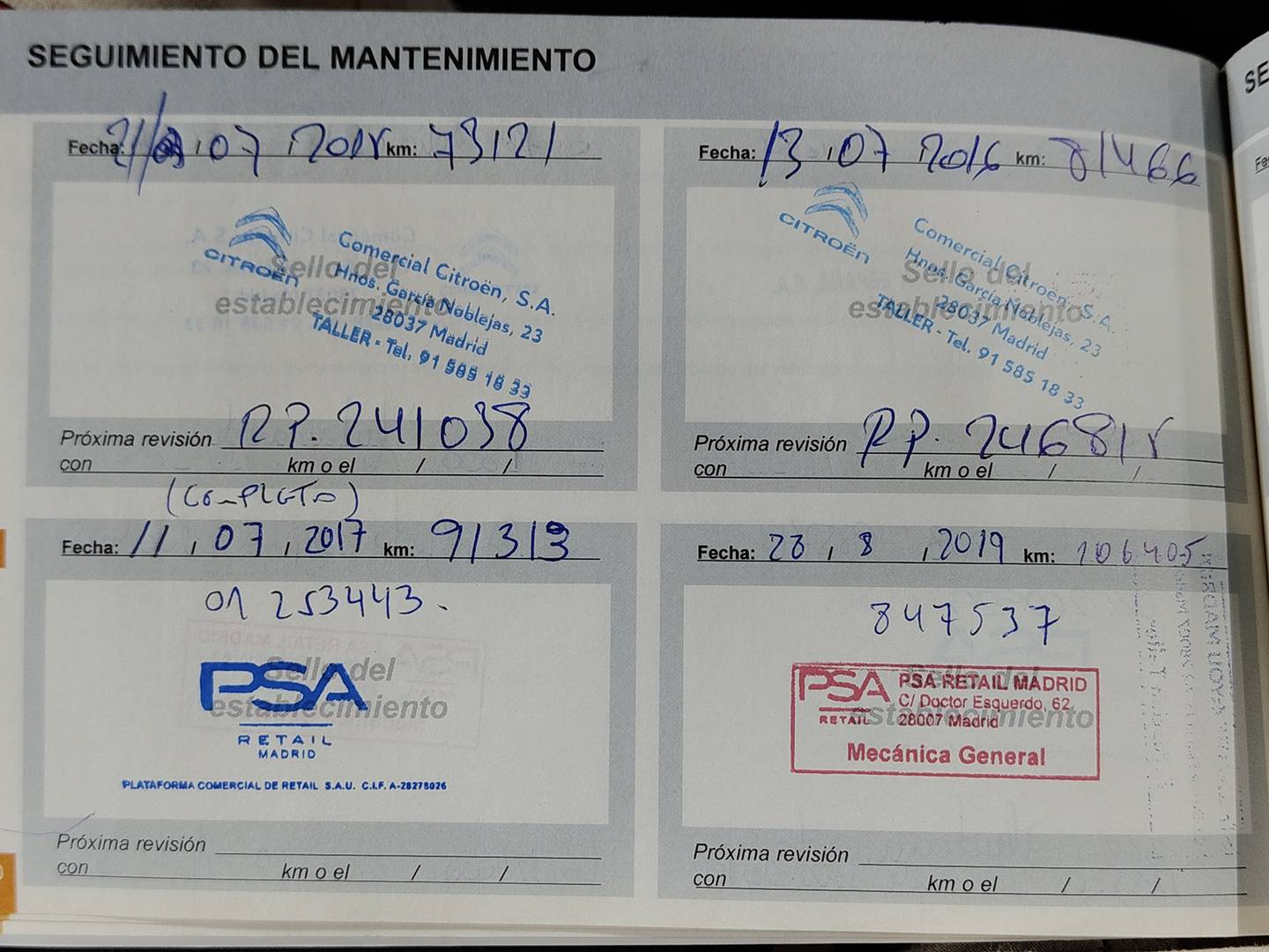 Foto del mantenimiento del Citroën C4 Citroën C4 1.6 HDi Sport (112 CV)