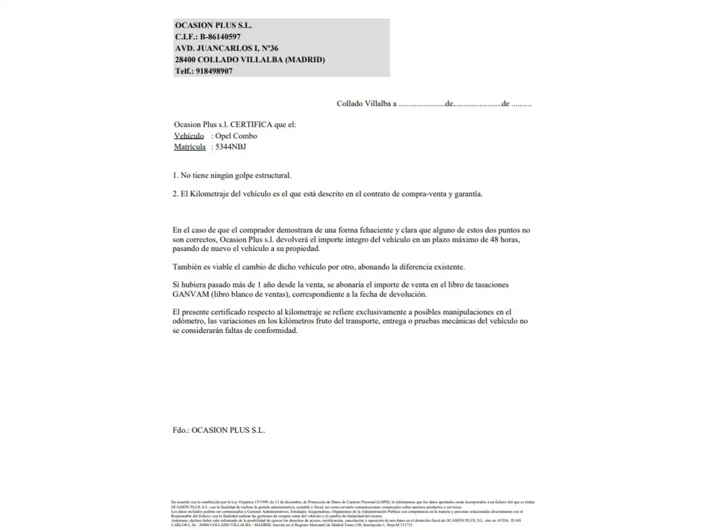 Certificado