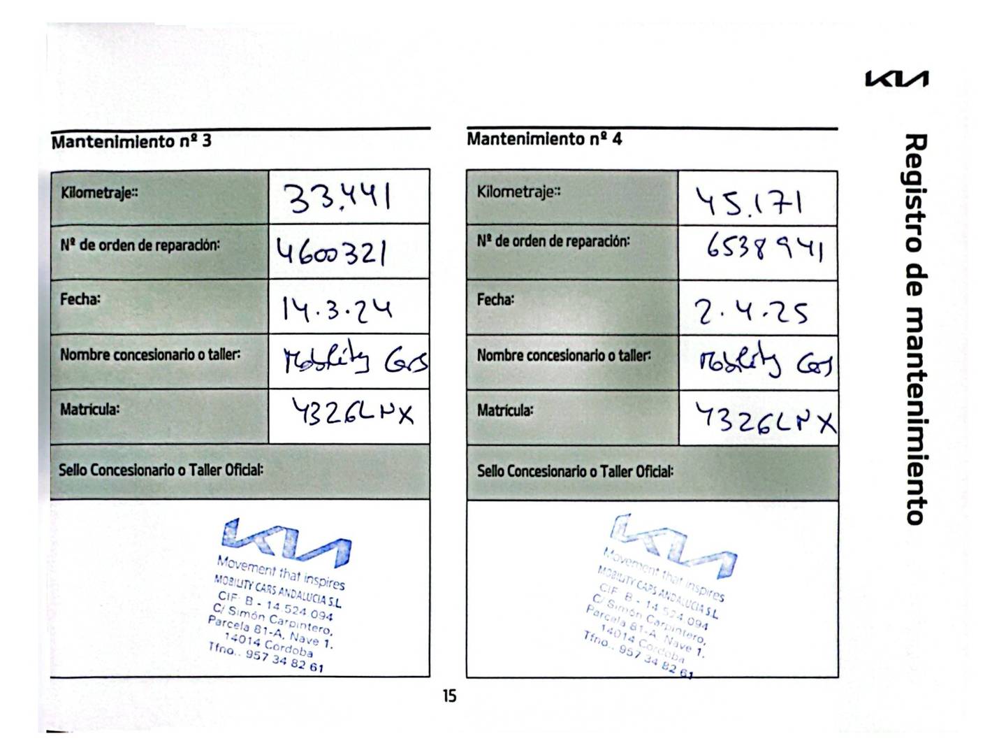 Foto del mantenimiento del KIA Niro KIA Niro 1.6 GDi PHEV Híbrido Concept (141 CV)