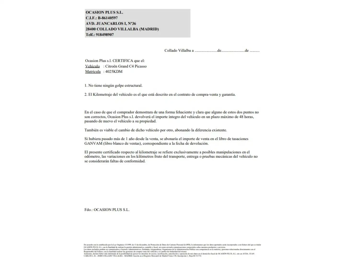 Certificado
