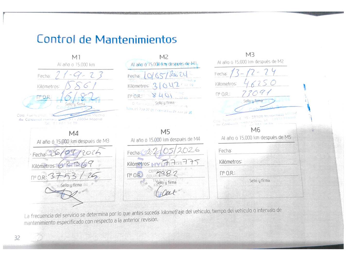 Foto del mantenimiento del Hyundai Tucson Hyundai Tucson 1.6 TGDI HEV Tecno Auto 2C (230 CV)
