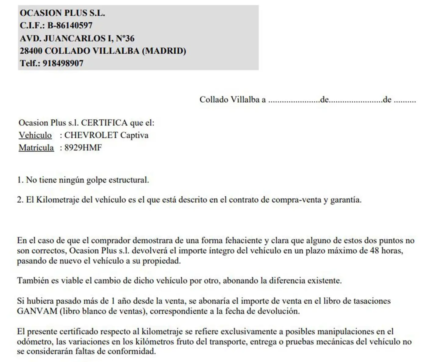 Certificado