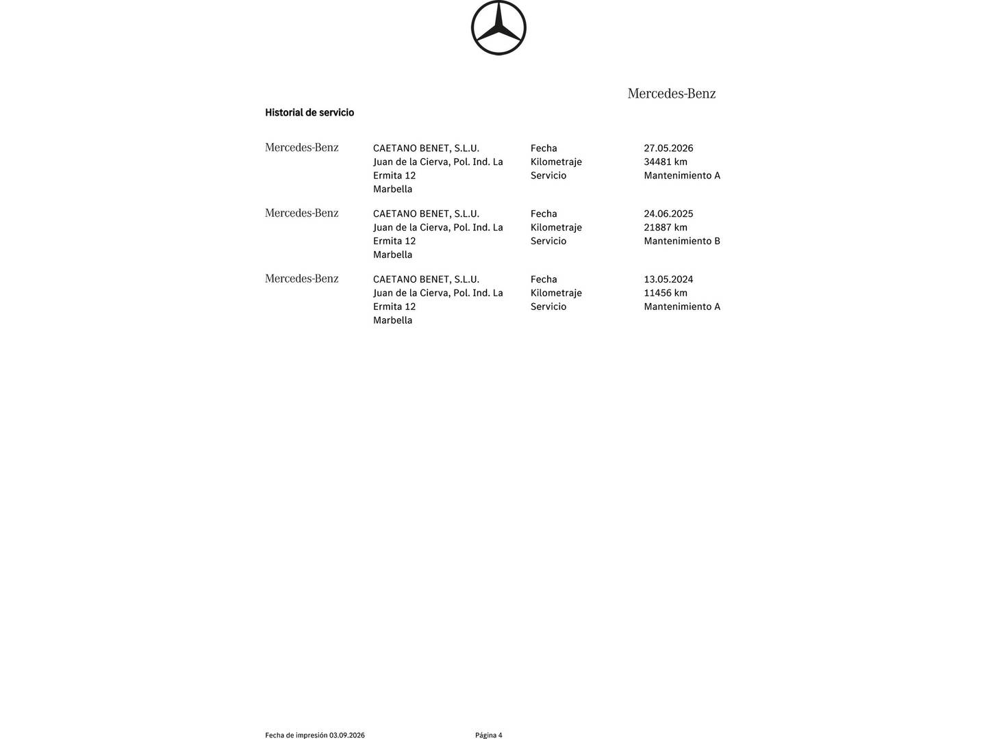 Foto del mantenimiento del Mercedes Clase C Mercedes Clase C Coupe 220 d (194 CV) Pack AMG