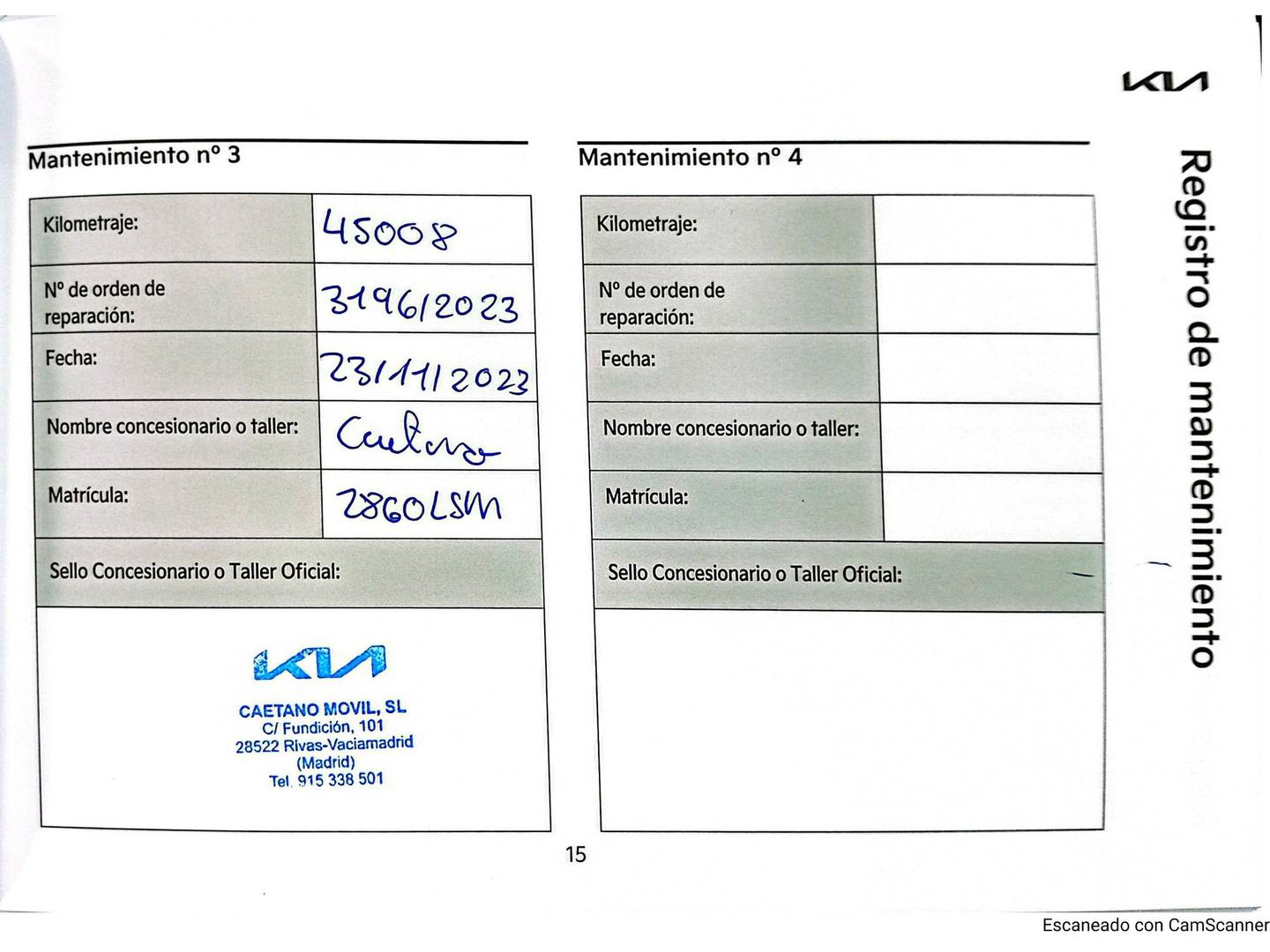 Foto del mantenimiento del KIA XCeed KIA XCeed 1.6 MHEV iMT Emotion (136 CV)