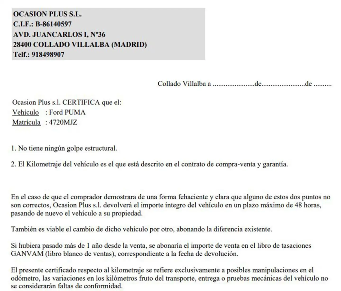 Certificado