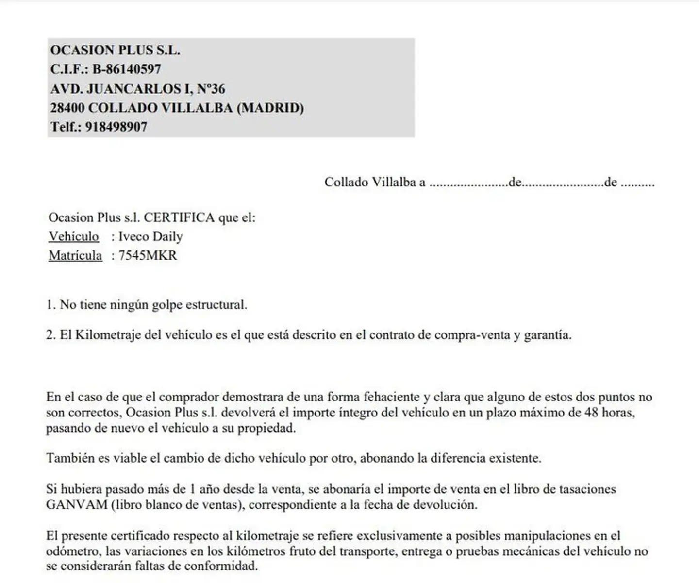 Certificado