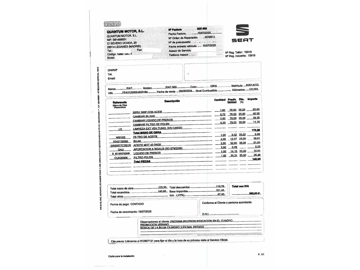 Foto Fiat 500 Fiat 500 1.2 8v Lounge (69 CV)