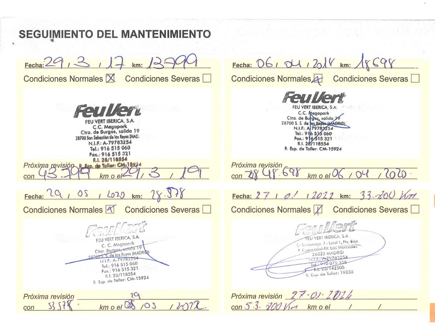 Foto del mantenimiento del Citroën C3 Picasso Citroën C3 Picasso 1.4 VTi Collection (95 CV)