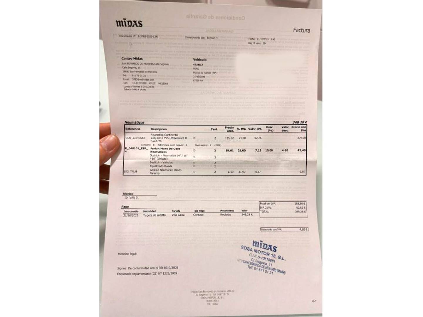 Foto del mantenimiento del Ford Focus Ford Focus 1.0 Ecoboost MHEV ST-Line (155 CV)