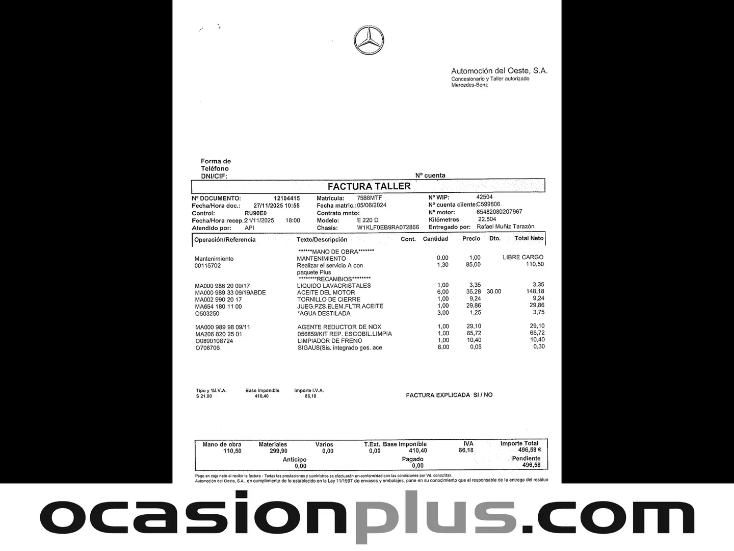 Foto Mercedes Clase E Mercedes-Benz Clase E E 220 d (197 CV) Pack AMG