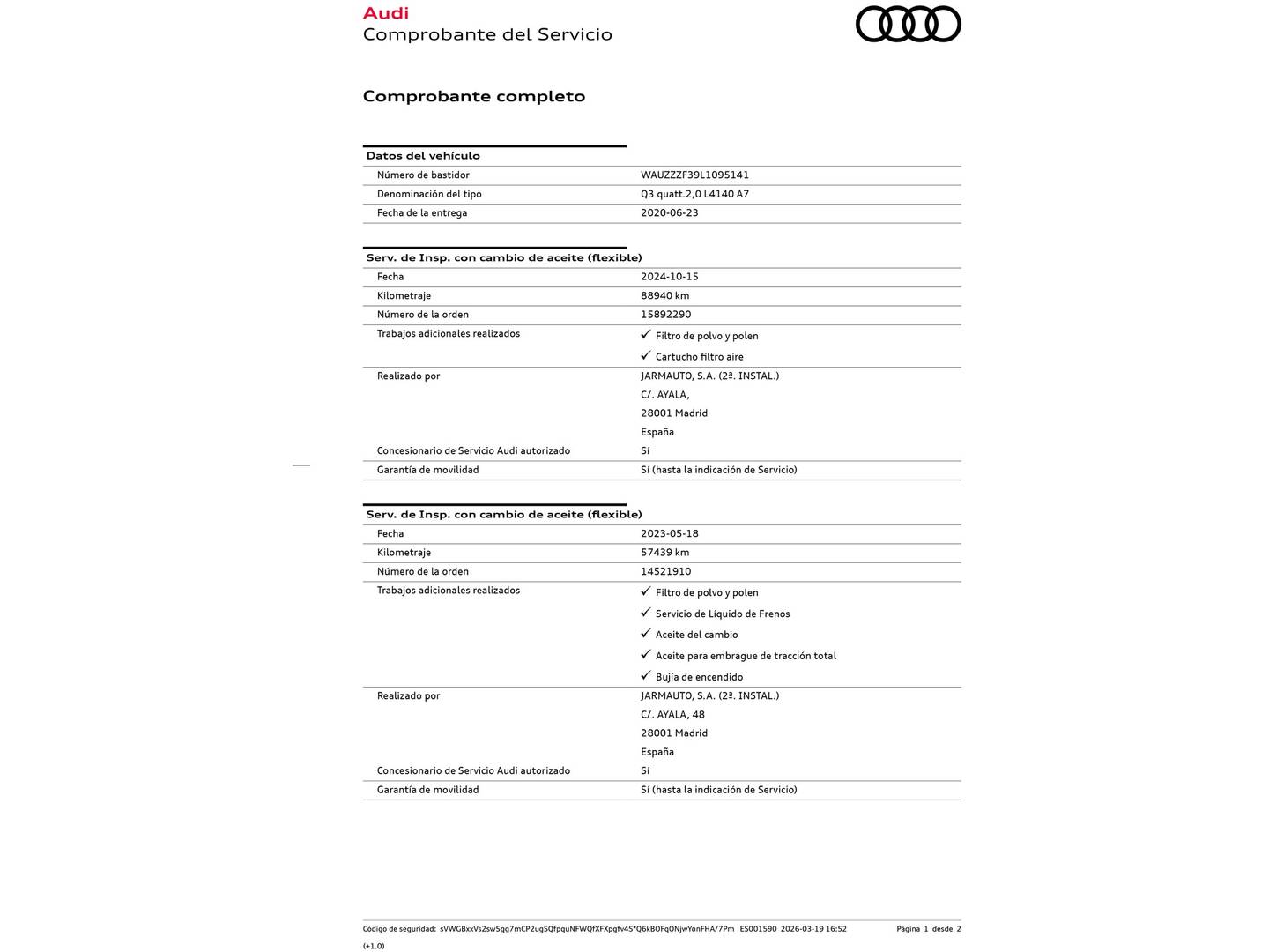 Audi Q3 Audi Q3 Advanced 40 TFSI quattro (190 CV) S tronic automático