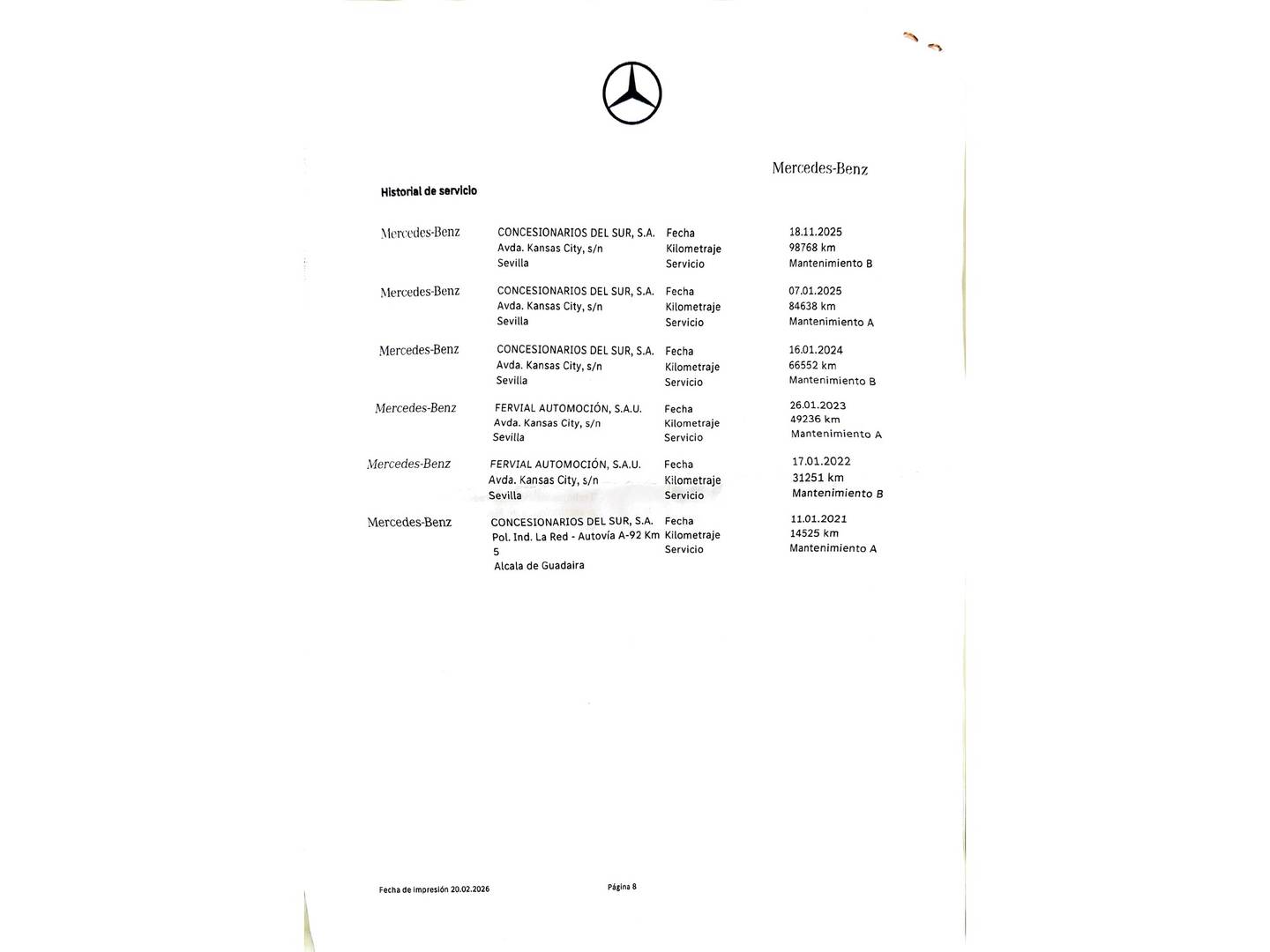 Foto del mantenimiento del Mercedes Clase GLC Mercedes GLC 200 4Matic (197 CV) Pack AMG