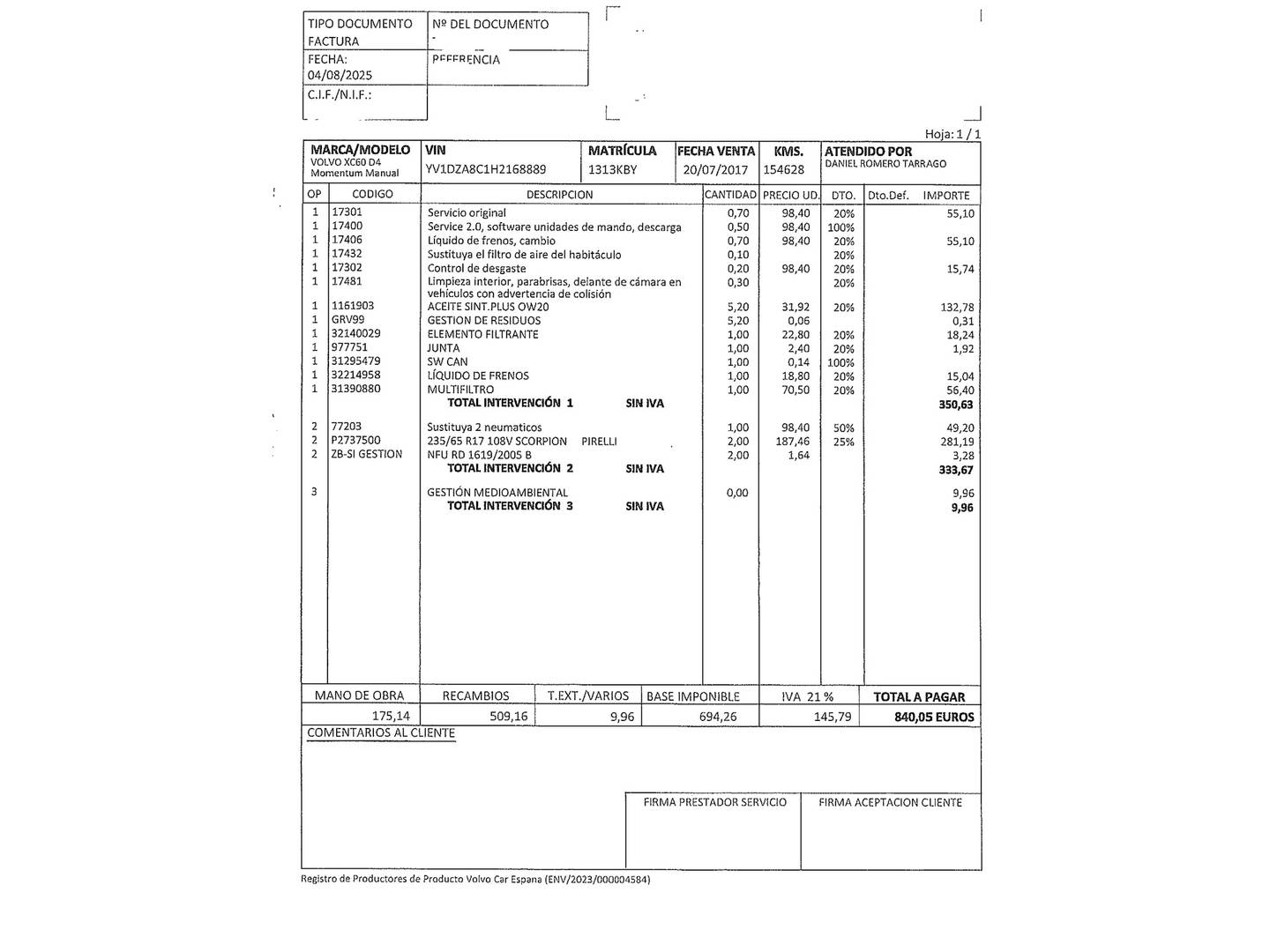Foto Volvo XC60 Volvo XC60 D4 Momentum (190 CV)