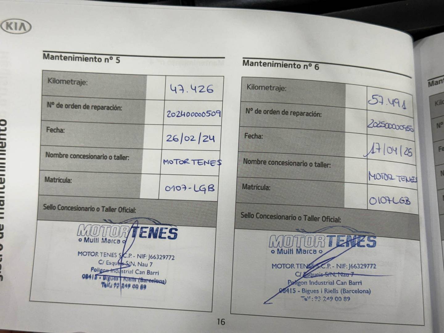 Foto del mantenimiento del KIA Ceed KIA Ceed 1.0 T-GDi Tech (120 CV)