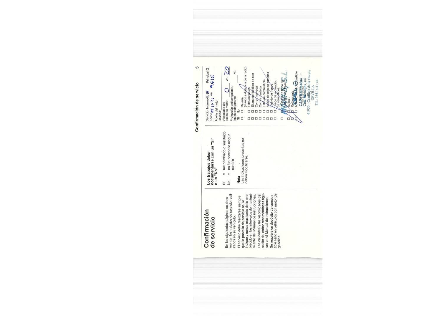 Foto del mantenimiento del Opel Corsa Opel Corsa 1.2 Turbo XHL Elegance (100 CV)