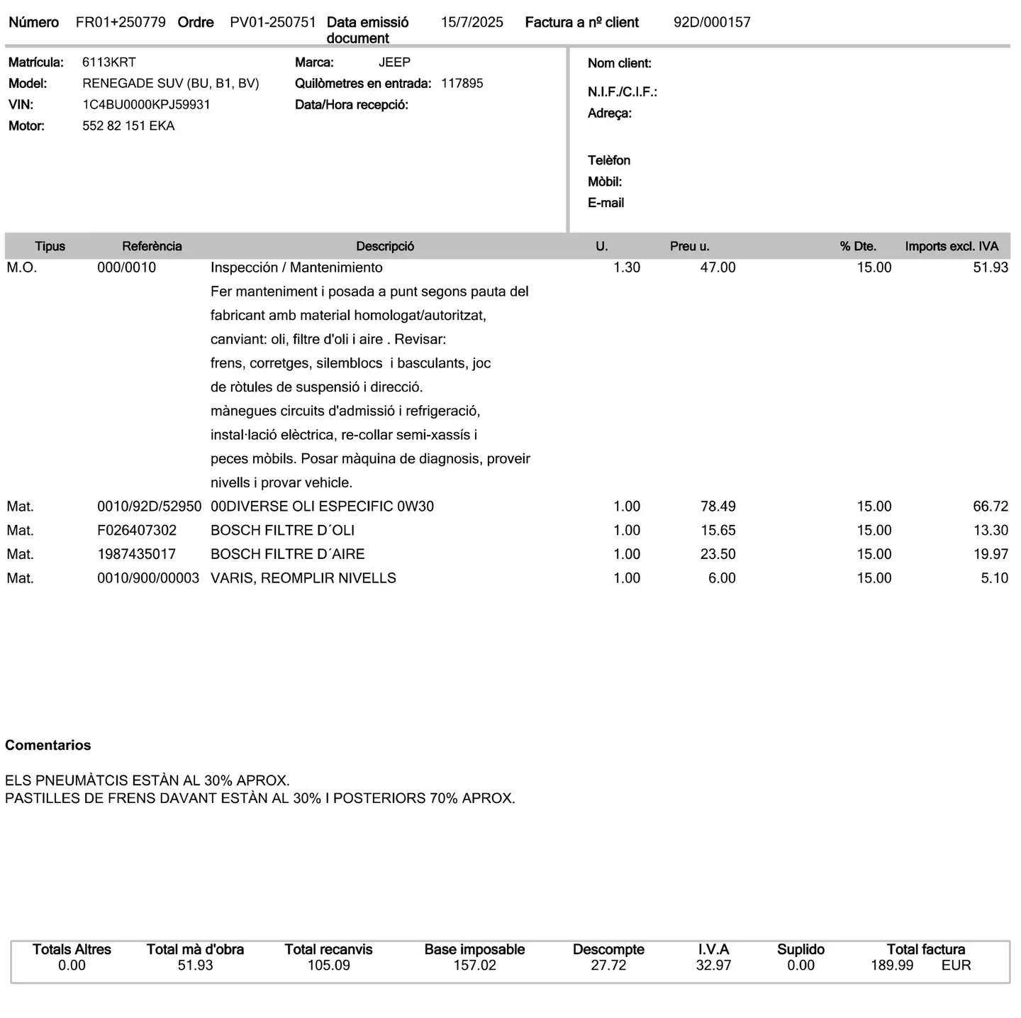Foto Jeep Renegade Jeep Renegade 1.0G Longitude 4x2 (120 CV)