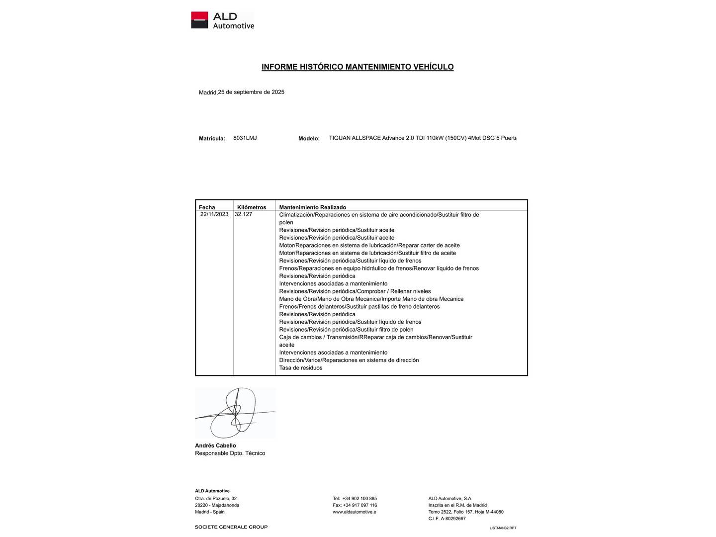 Foto Volkswagen Tiguan Allspace Volkswagen Tiguan Allspace Advance 2.0 TDI 4Motion (150 CV) DSG 7 Plazas