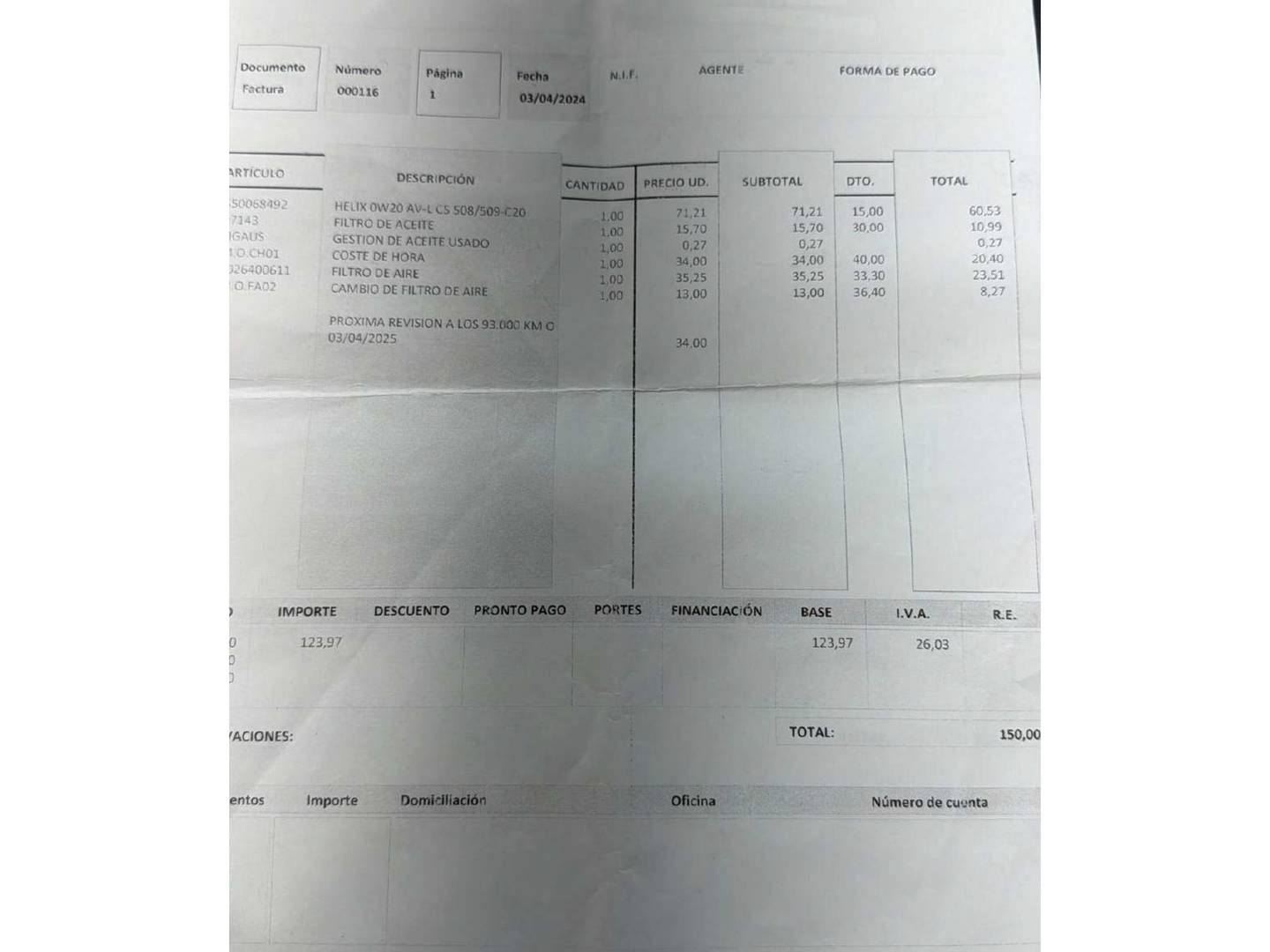 Foto del mantenimiento del Seat Arona SEAT Arona 1.0 TSI Ecomotive S&S Style (115 CV)