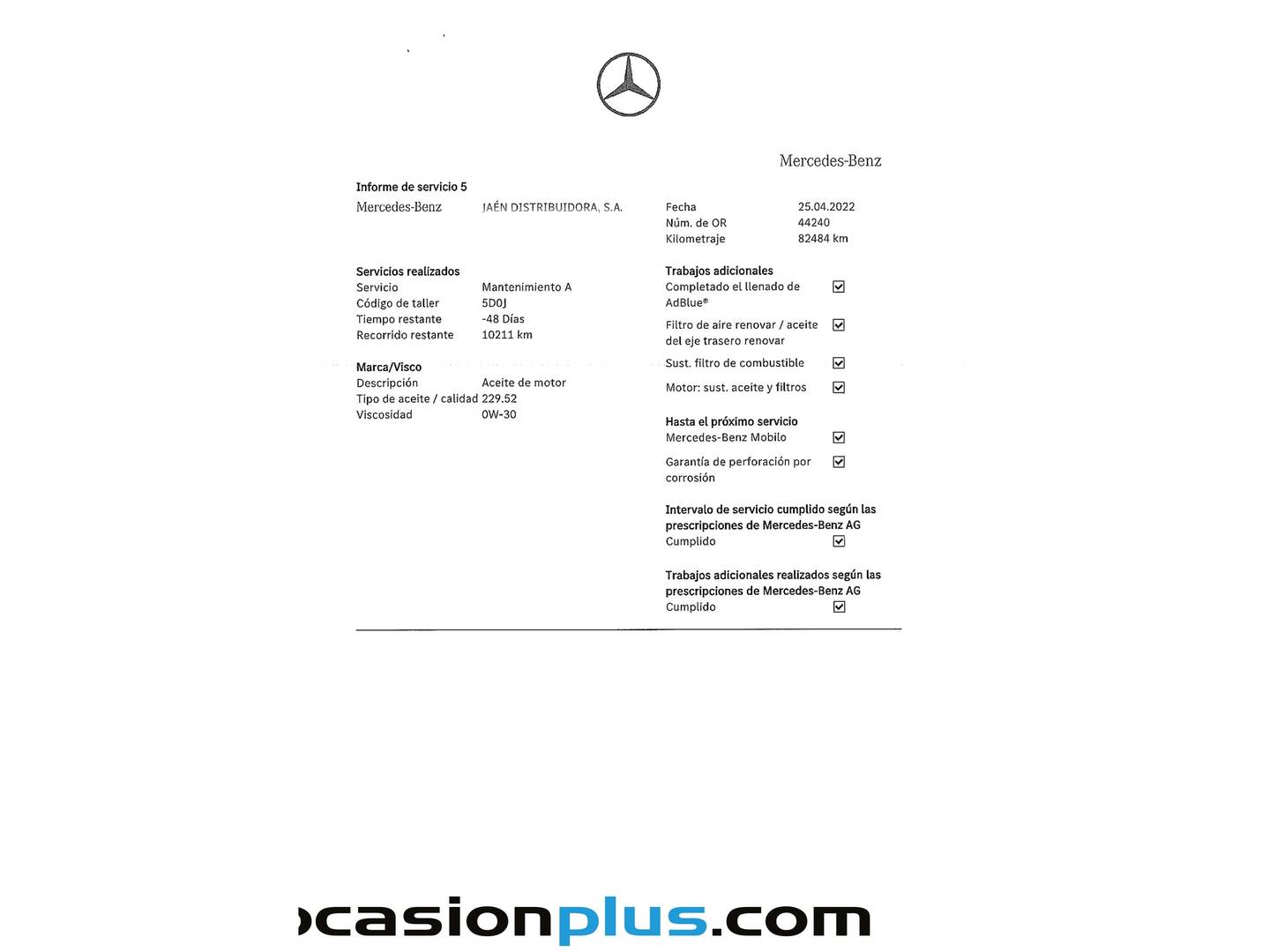 Foto del mantenimiento del Mercedes Clase GLS Mercedes Clase GLS 350 d 4Matic (258 CV) 7 Plazas