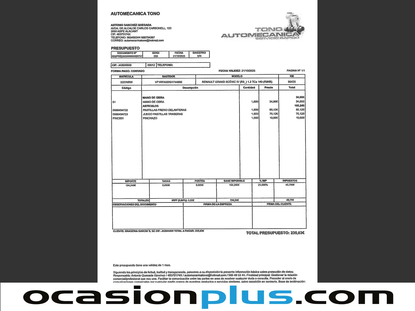 Foto Renault Grand Scénic Renault Grand Scenic Zen Energy TCe (140 CV)